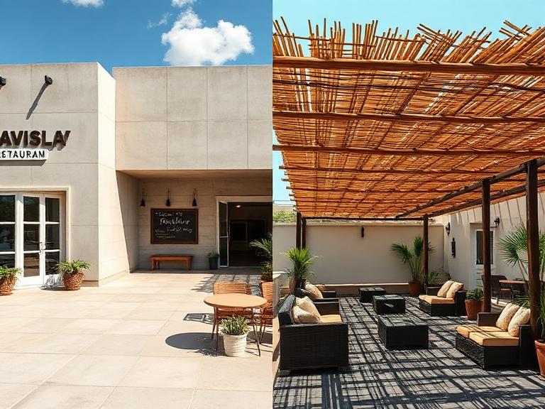 Terraza común transformada en Terraza cálida y sombreada